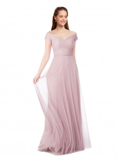 Long Sleeveless A-Line Tulle Bridesmaid Dress / Evening Dress Canberra