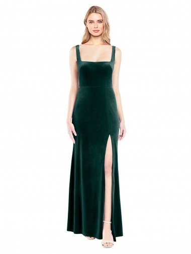 Long Dark Green Sleeveless A-Line Prom Dress / Bridesmaid Dress Canberra