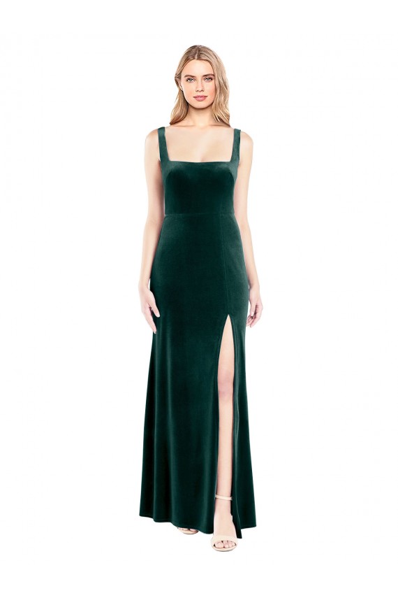 Long Dark Green Sleeveless A-Line Prom Dress / Bridesmaid Dress Canberra