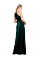 Long Dark Green Sleeveless A-Line Keyhole Back Prom Dress / Bridesmaid Dress Canberra