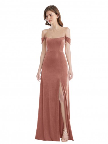 Long Cinnamon Rose Sleeveless A-Line Semi Formal Evening Dress / Prom Dress / Bridesmaid Dress Canberra