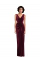 Long Burgundy Sleeveless Sheath Semi Formal Evening Dress / Prom Dress / Bridesmaid Dress Canberra