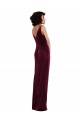 Long Burgundy Sleeveless Sheath Semi Formal Evening Dress / Prom Dress / Bridesmaid Dress Canberra