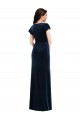 Long Dark Navy Flutter Sleeves A-Line Formal Dress / Bridesmaid Dress Canberra