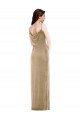 Long Champagne Sleeveless Sheath Black Tie Evening Gown / Prom Dress / Bridesmaid Dress Canberra