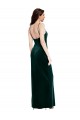 Long Dark Green Sleeveless Sheath Low Back Prom Dress / Bridesmaid Dress Canberra