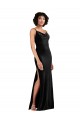 Long Black Sleeveless Column Low Back Black Tie Evening Gown / Prom Dress / Bridesmaid Dress Canberra