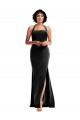 Long Black Sleeveless Mermaid Low Back Stretch Velvet Formal Evening Gown / Prom Dress / Bridesmaid Dress Canberra