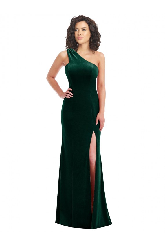 Long Dark Green Sleeveless Trumpet Black Tie Prom Dress / Bridesmaid Dress Canberra