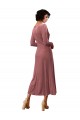 Midi Length Cinnamon Rose Long Sleeves A-Line Black Tie Prom Dress / Bridesmaid Dress Canberra