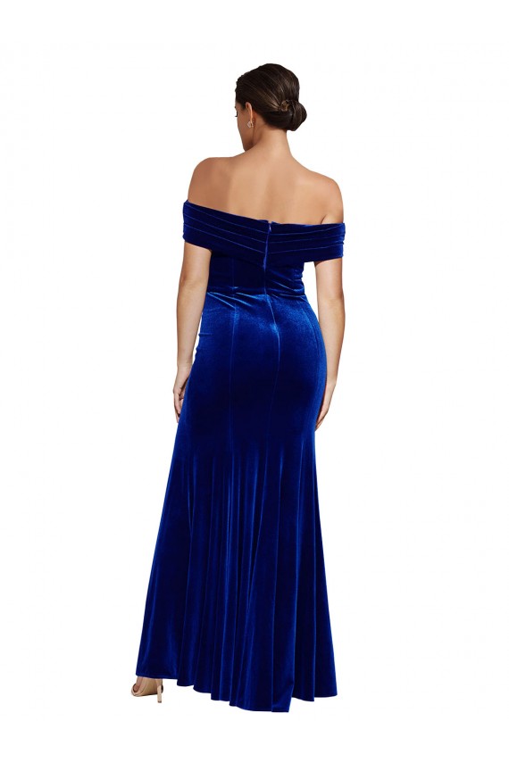 Long Royal Blue Sleeveless Mermaid Side Slit Formal Evening Gown / Prom Dress / Bridesmaid Dress Canberra