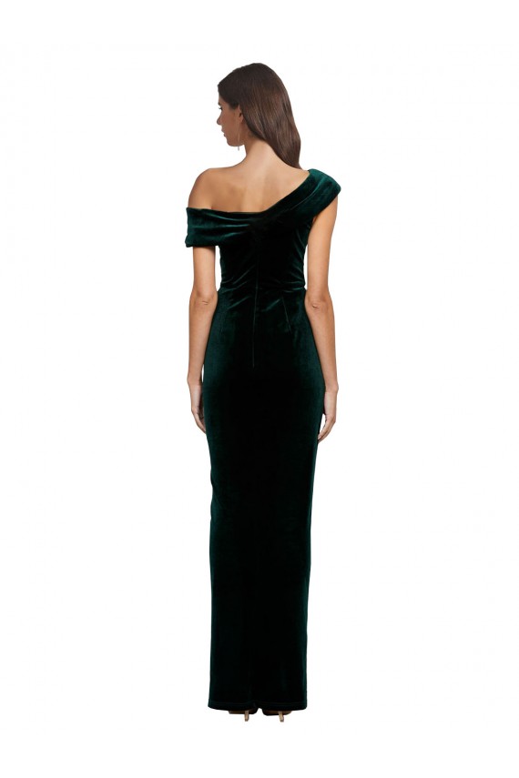 Long Dark Green Sleeveless Sheath High Low Evening Gown / Prom Dress / Bridesmaid Dress Canberra