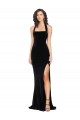 Long Black Sleeveless Sheath Low Back Semi Formal Evening Dress / Prom Dress / Bridesmaid Dress Canberra